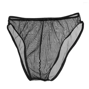 Sous-pants sexy hommes transparents sous-vêtements Poux de sous-vêtements Nylon Fishnet Men's Brief Free Taille