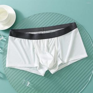 Sous-pants Sexy Mens Trunks Ice Silk Boxers respirant Boîtres confortables Softs Softless Sous-Wear Bulge Pouch Boxer Brief