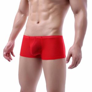 Onderbroek sexy heren ondergoed boksers shorts low-rise ropa interieur gay transparante trunks ademende mannen sissy homme slipje