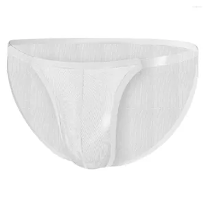 Calzoncillos sexy para hombre ropa interior malla ultra delgada g-string bragas bolsa cintura baja deportes calzoncillos sin costuras ver a través de lencería