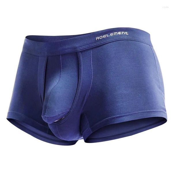 Calzoncillos Sexy Modal Ropa interior para hombre Boxers Shorts Hombre Bragas Hombre Separación Bolsa Cueca MasculinaLarge Tamaño L-6XL