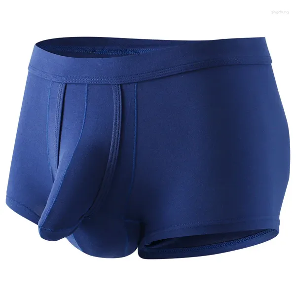 Sous-vêtements Sexy sous-vêtements modaux hommes boxeurs Shorts Hombre culotte séparation U pochette Cueca Masculina respirant sous-vêtements