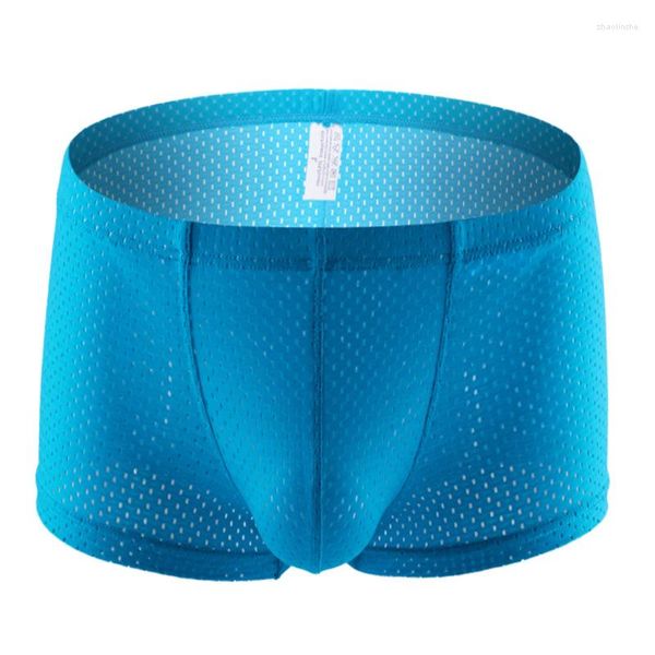 Slip Sexy Penis Pouch Mens Boxers Respirant Nylon Mesh Boyshorts Underwear