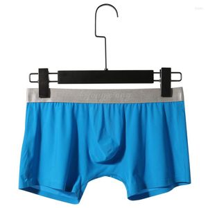 Caleçon Sexy sans couture hommes convexe U poche sous-vêtements Boxer respirant séchage rapide mâle sommeil Shorts confortable Cueca Masculina