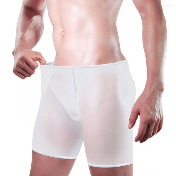 Calzoncillos Sexy Ver a través de Boxer Shorts para hombre Lencería de malla Cómodos Boxers Calzoncillos Elásticos Transpirables Boxershorts Camisones para sexo