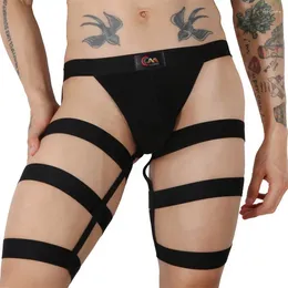 Onderbroeken Sexy riem ondergoed slips Heren Comf Bikini Dij Jarretel Trunk Shorts Uit één stuk