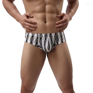 Onderbroek Sexy Gestreept Ondergoed Mannen Comfortabele Mannelijke Ademende Elastische Slips Lage Taille Homme Slipje Gay Korte