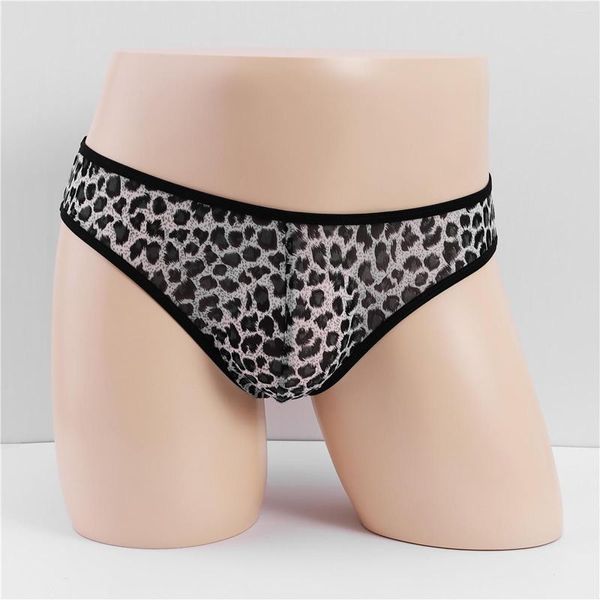 Sous-vêtements sexy pour hommes coton doux boxeurs gays pour hommes slips respirants imprimé léopard culotte surdimensionnée Cueca