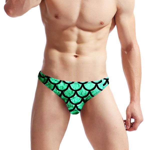 Sous-vêtements sexy sous-vêtements hommes slips gay motif écailles de poisson culotte bikini