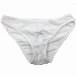 Sous-vêtements sexy sous-vêtements pour hommes Perspective haute élastique maille échappatoire exposée JJ Triangle T-String pantalon