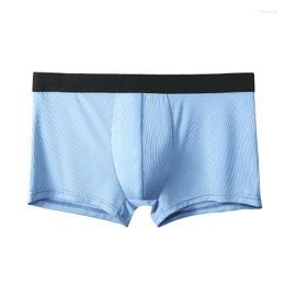 Caleçon sous-vêtement en soie pour hommes mode U poche bombée respirant Sexy culotte Calsoncillos Para Bikini Hombre hommes