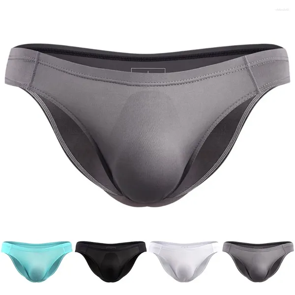 Sous-vêtements Sissy hommes pure poche convexe slips sous-vêtements sans couture renflement transparent mâle culotte sexy