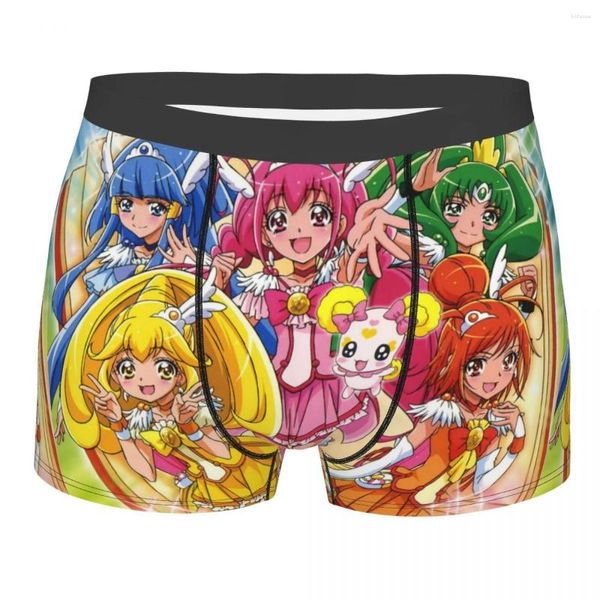 Calzoncillos Smile Precure Anime Men Underwear Glitter Force Yayoi Miyuki Nao Boxer Briefs Shorts Bragas suaves para Homme S-XXL