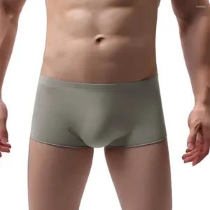 Sous-pants Soft Men Sexy Underwear Boxer Boîte à mailles respirantes Boxershorts mâles Cueca Gay Poug Pougle Homme Mens Xli221