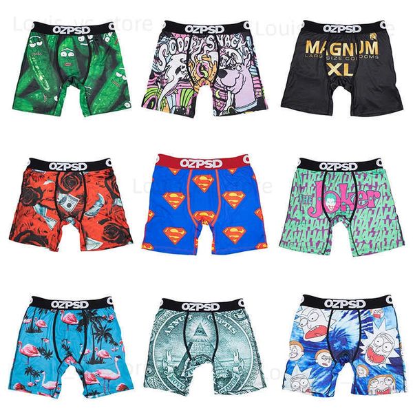 Sous-pants Soft Sexy Men Underwear Boxershorts Fashion Man Sous-Pantes Print Men Innerwear CUECAS MENS SOUS-WEARS ZS-O19-O27 T231223