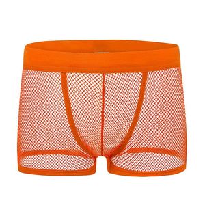 Slip Soutong Hommes Boxers Sexy Sous-Vêtements Transparents Shorts Maille Gay Calzoncillos