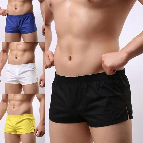 Calzoncillos Soutong Boxer amigable con la piel Ropa interior Hombres Transpirable Mezcla de algodón Cintura elástica Breve para deportes de gimnasio