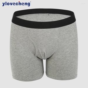 Sport Sport Mens Underwear Long Leg Boxers Cotton Men Boxer Shorts solide plus de haute qualité XL-6XL