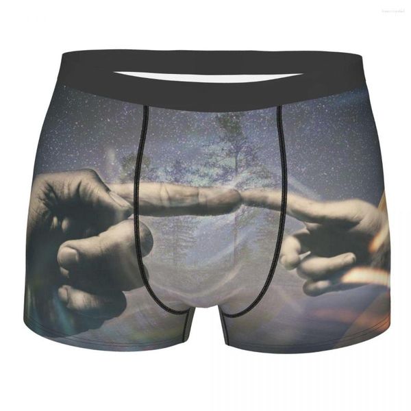 Caleçon Star Mountain Fingers Boxer pour homme Mythique Fantaisie Respirant Sous-vêtements drôles Short imprimé Cadeaux d'anniversaire