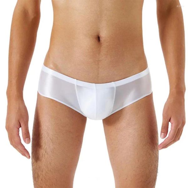 Sous-vêtements élégants Ultra-minces pour hommes, sous-vêtements sexy absorbant la sueur, culottes d'été Ultra fines et hautes élastiques