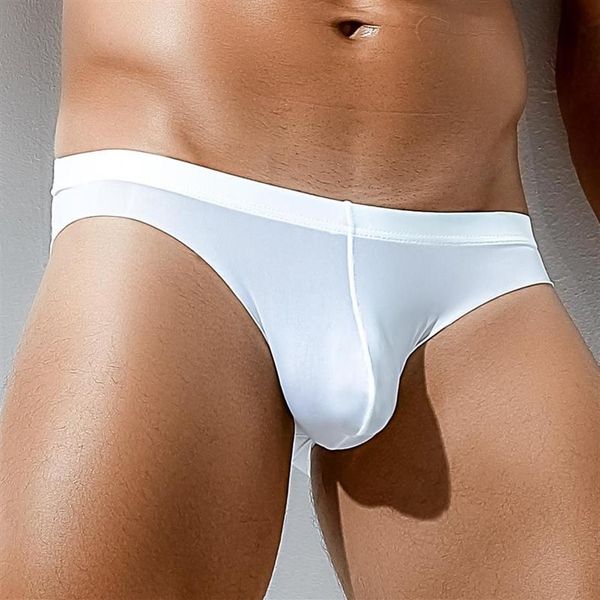 Calzoncillos verano coolflex bikini de tiro bajo estilo hombres sexy bolsa grande polla espacio habitación sin costuras hielo seda calzoncillos ropa interior246h