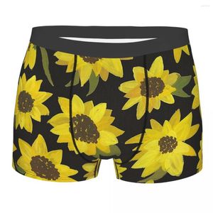 Onderbroek Zonnebloemen Acryl op Houtskool Naar De Zon Bloem Homme Slipje Shorts Boxer Briefs Herenondergoed