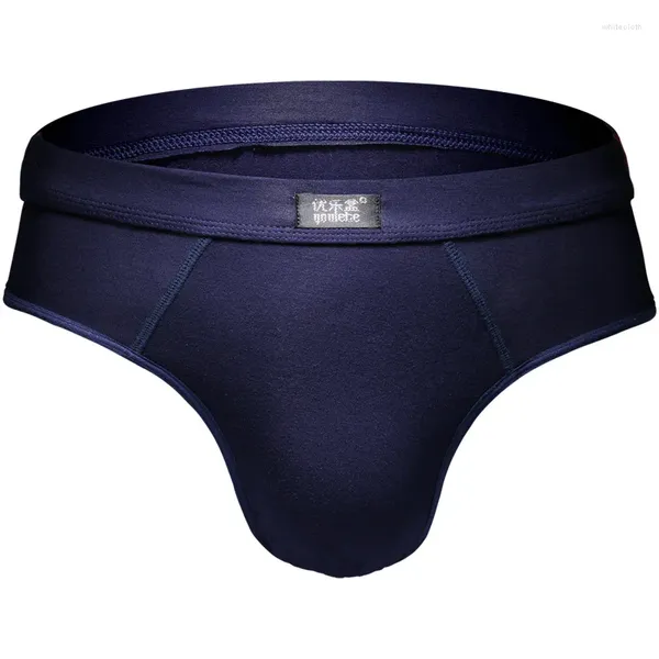 Calzoncillos Ropa interior súper suave Calzoncillos sexy para hombres Slip Hombre Bragas U Convexo Breve Sólido Clásico Cuecas Tallas grandes