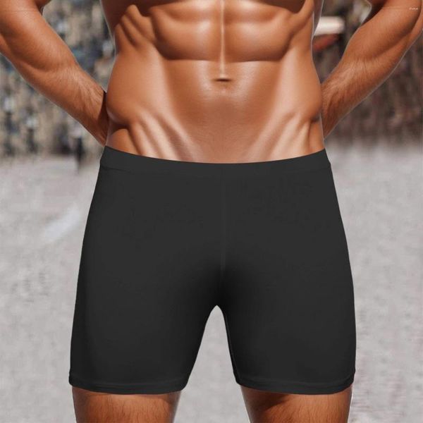 Calzoncillos Suéter Ropa interior para hombres Calzoncillos para hombre Mid Rise Sport Boxers Boxer Shorts Transpirable Sólido Pierna larga