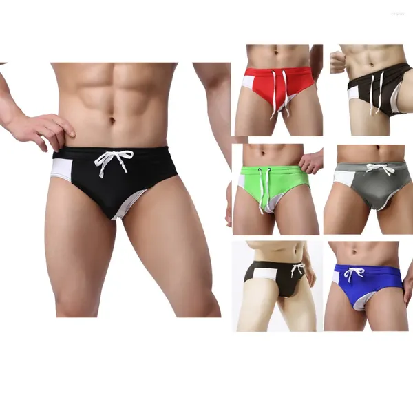 Pantalones de natación para hombres para hombres sólidos sexy para hombres shorts boxer boxer troncos w0321