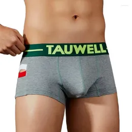 Sous-pants Tauwell Brand Mens Sous -wear Boxers Coton Soft Coton High Quality Boxershorts Sexy Pally Boxer pour