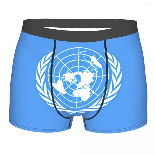 Calzoncillos La bandera de las Naciones Unidas Versión auténtica Bragas transpirables Ropa interior masculina Pantalones cortos con estampado Boxer Briefs