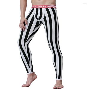 Caleçon sous-vêtement thermique hommes longs Johns rayé hiver Leggings coton hanche Hophermo chaud jeunesse élasticité Ropa Termica