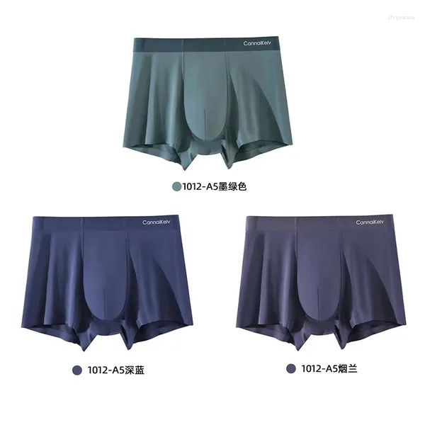 Sous-vêtements Trois Pack CannaiKelv Sous-vêtements sans couture pour hommes Modal Soft Ice Soie Confortable Boxer Shorts