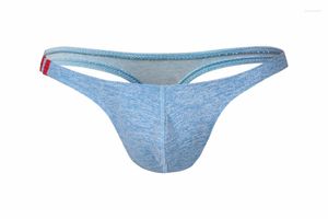 Slip Titmsny hommes coton 8 couleurs sous-vêtements hommes Sexy tongs g-strings slips mâle Gay pénis poche U convexe Bikini