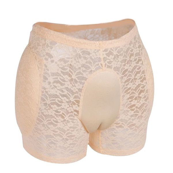 Sous-vêtements en dentelle translucide sous-vêtements pour hommes cachant Gaff Panty pour Crossdresser rembourré hanches rehausseur avec coussinets amovibles 231020