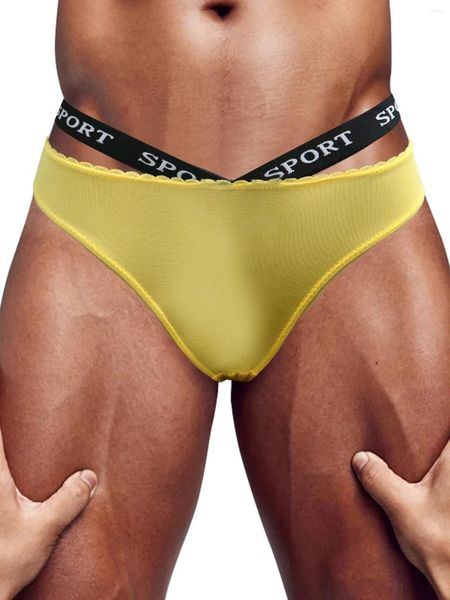 Sous-pants Briefs transparents pour hommes Ultra-Thin Thin Breathable Panties Sexy Male Bikini sous-vêtements Lingerie Man Jockstrap