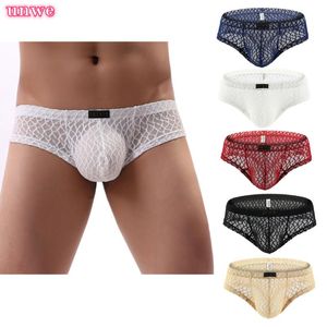 Sous-pants Briefs transparents Men Sexy confortable Shorts de dentelle masculine confortables Voir à travers U Convex sous-vêtements Europe Taille m-xxlunderpants