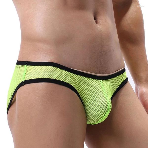 Slip Transparent Hommes Slips Sous-Vêtements Sexy Voir À Travers Maille Homme Bikini Gay Ultra-mince Exotique Jockstrap Mâle Culotte Cuecas