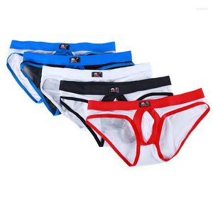 Slip Transparent Mens Nylon Briefs Slip Soie Bikini Sexy Gay Sous-Vêtements Pénis Pouch Mesh 1003-SJ