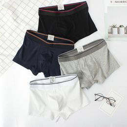 Onderbroek trendy merk katoenen heren ondergoed boksers shorts sexy ademende zomer jeugd groot formaat vier corner jongens hoofd