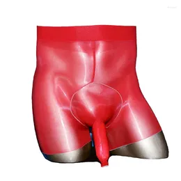 Sous-pants u convex pochet hommes sexy g-string haute taille huile brillante ring jj ouverte string pur voir sous-vêtements gay usure plus taille