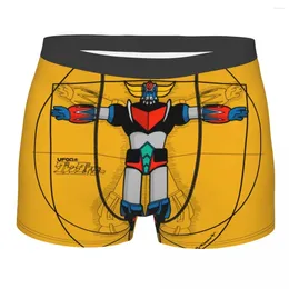 Sous-vêtements UFO Robot Grendizer Vitruvian Man Sous-vêtements personnalisés japonais Goldrake Anime Boxer Briefs Shorts Culottes respirantes