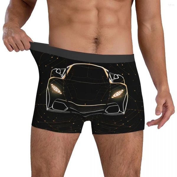 Caleçons Ultimate Sports Car Sous-vêtements Minimaliste Art Astro Géométrie Douanes Boxer Brief 3D Pouch Homme Plus Taille Boxershorts