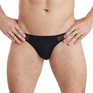 Onderbroek ultradunne mesh-briefs mannen sexy ondergoed micro bikini patchwork Zie door tangas cuecas calzoncillos hombre slip gay slipje