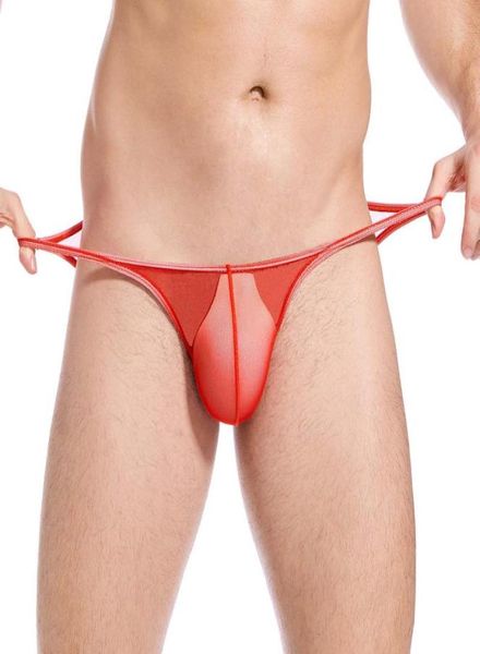 Calzoncillos Ropa interior suave ultra delgada Hombres Malla Sexy Mini bragas Calzoncillos Lencería Transparente Cintura baja Bikini Hombre Cueca9669306