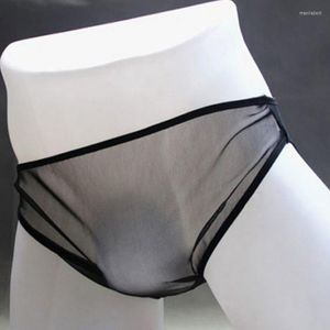 Onderbroek Ultradunne korte mannen transparante lingerie -briefs heren sexy ondergoed en lichte helderheid shorts zwembroek