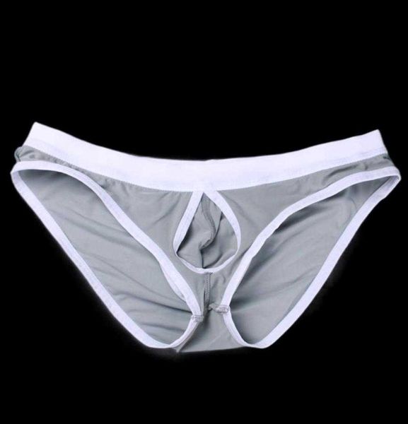 Calzoncillos Calzoncillos Aibc Frente abierto Hombres sexy Ropa interior Bolsa de pene grande Calzoncillos para hombre Cintura baja Bragas de seda de hielo Bulge Push Up Transpirable 9556471 L230915