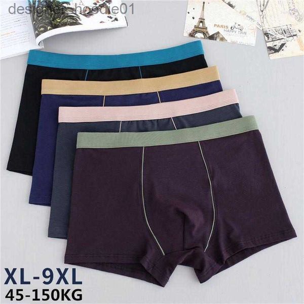 Caleçons grande taille XL-9XL coton hommes sous-vêtements tronc hommes boxeurs Sexy hommes culottes Shorts U poche convexe Gay L230915