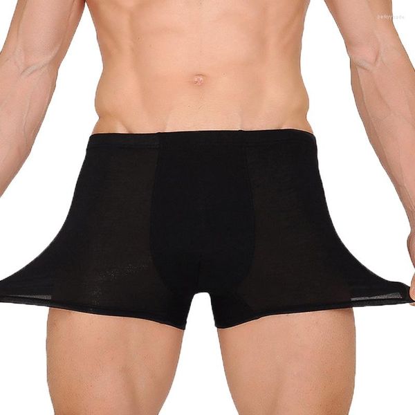 Calzoncillos Ropa interior Bulge Bolsa Boxers para hombre Tamaño grande XL a 5XL Negro Venta de moda