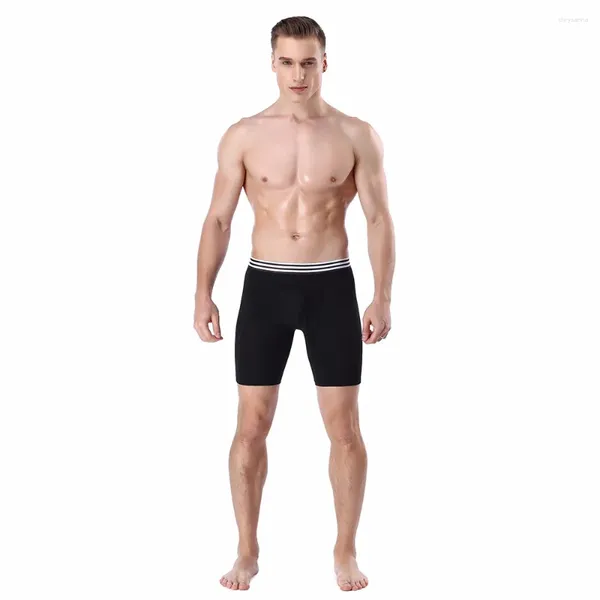 Calzoncillos Ropa interior hombre troncos sexy hombres boxeador calzoncillos pantalones cortos bulto bolsa modal raya para hombres ropa interior hombre